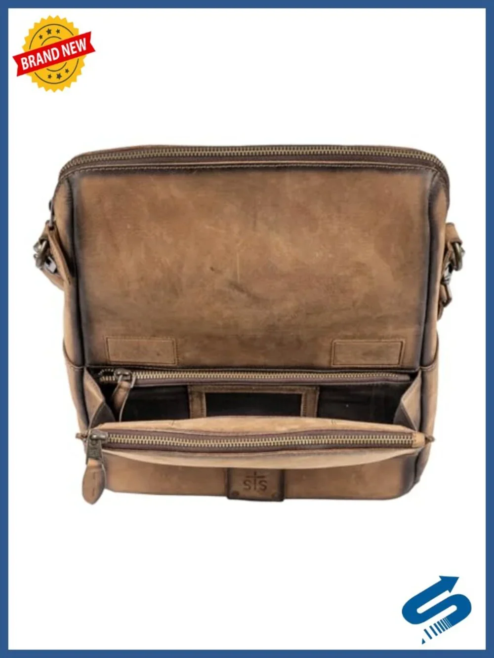 Full Grain Leather Fashion Backpack with Zip Top